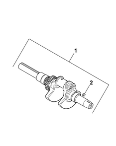 Part Location Diagram of KH-66-014-418-S Cub Cadet Crankshaft, Non-Thrust Style